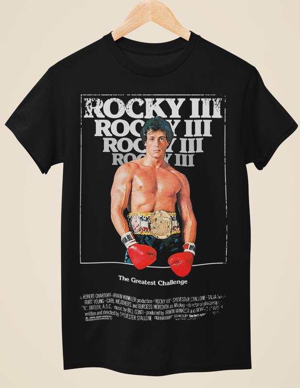 Rocky III - T-shirt Noir Unisexe Inspiré du Film
