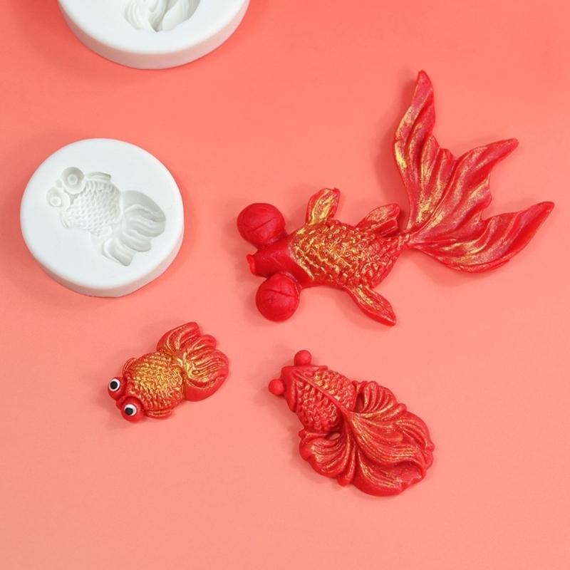 Cute Carp Fish Silicone Mold DIY Cake Pastry Baking Mold Cake Decorating Tool for Making Chocolate Fondant Nonstick