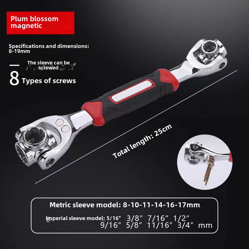 Multifunctional 52-in-1 Universal Socket Wrench with 360° Rotating Multi-Head