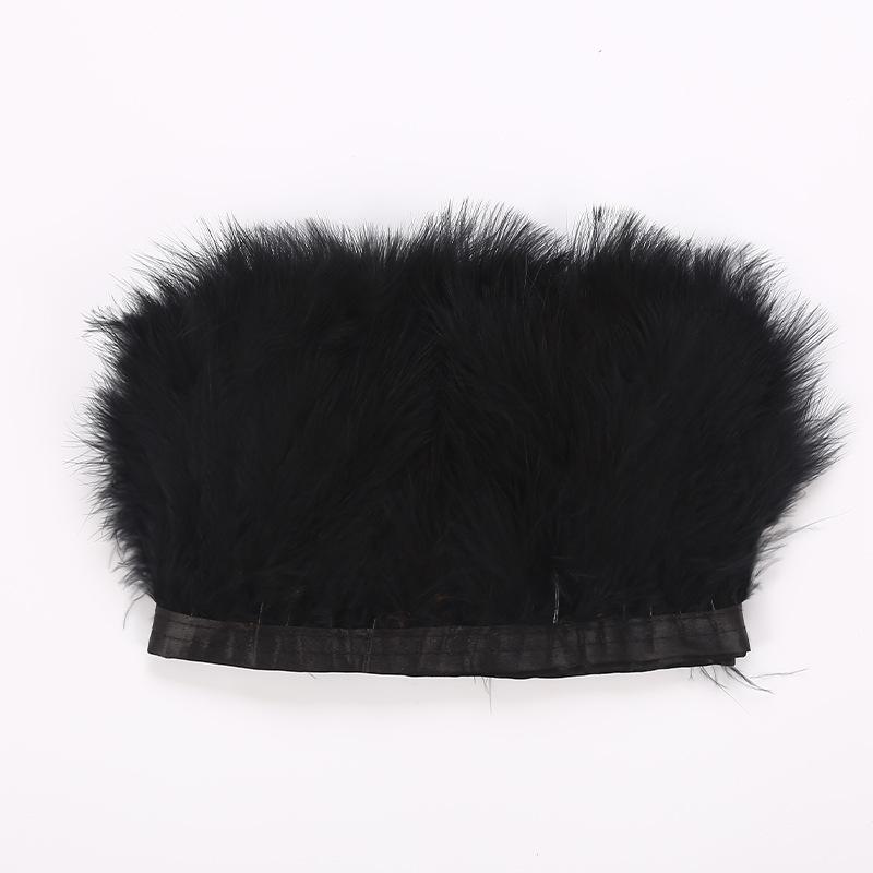 Full Velvet Turkey Feather Cloth Edge Diy Feather Headdress Corsage Decorative Material Feather Clothing Accessories