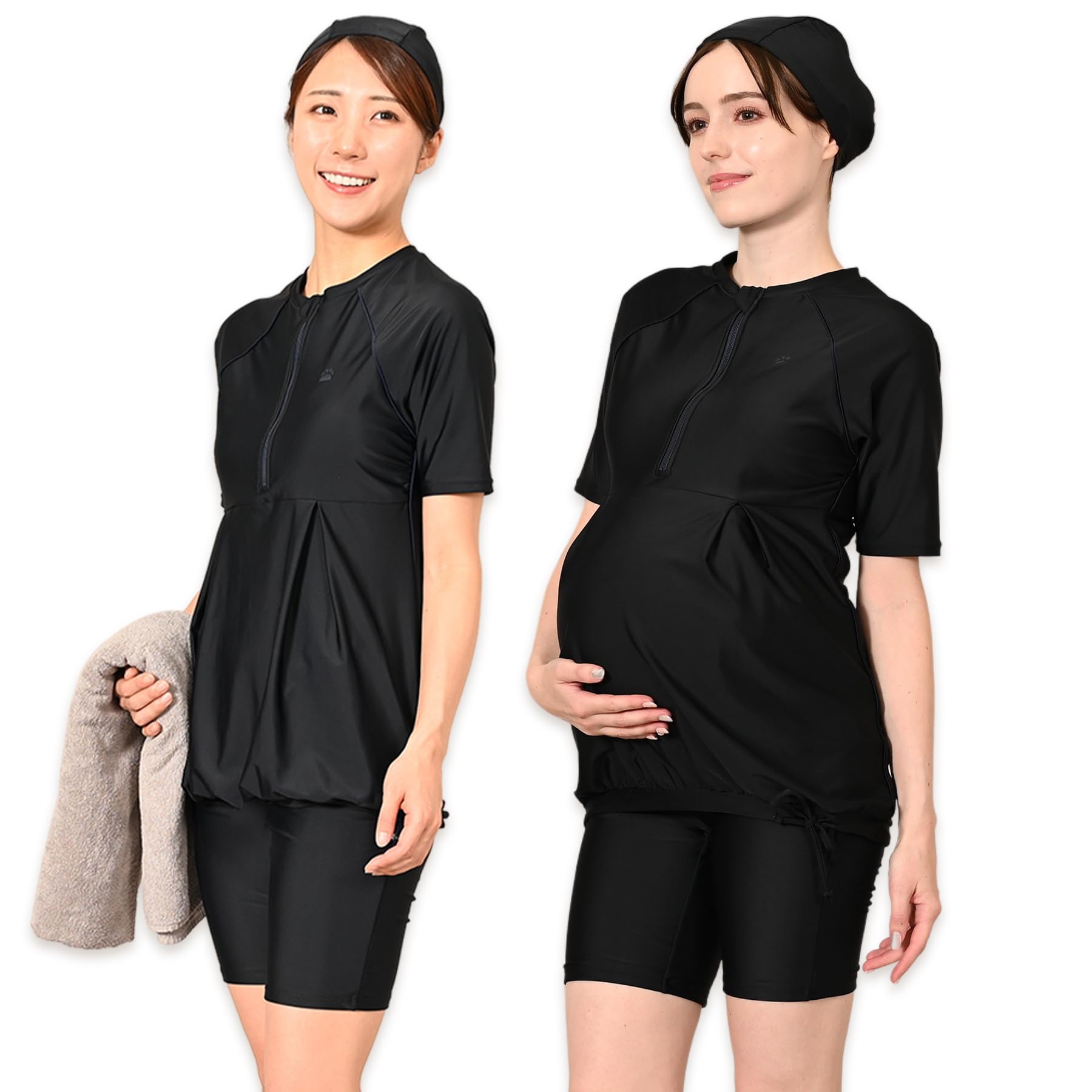 

AMUSA Купальник для беременных для фитнеса awm5501 (JP, Алфавит, LL, Темно-синий/Черный)