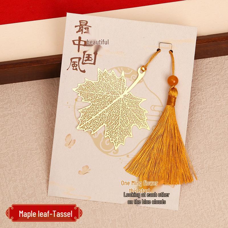 Handcrafted Metal Bookmark with Yellow Pendant – Creative and Personalized Student Gift