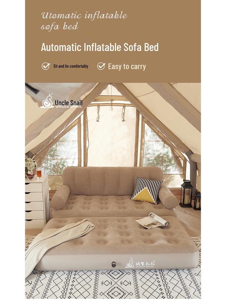 Inflatable Sofa & Bed: Portable Outdoor & Indoor Mat for Camping & Naps