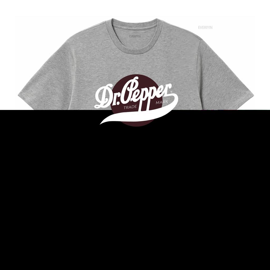 Vintage Trade Mark Dr Pepper T Shirt Retro Style for Soft Drink Fans Vintage Washed Streetwear Versatile Slightly Comfortable