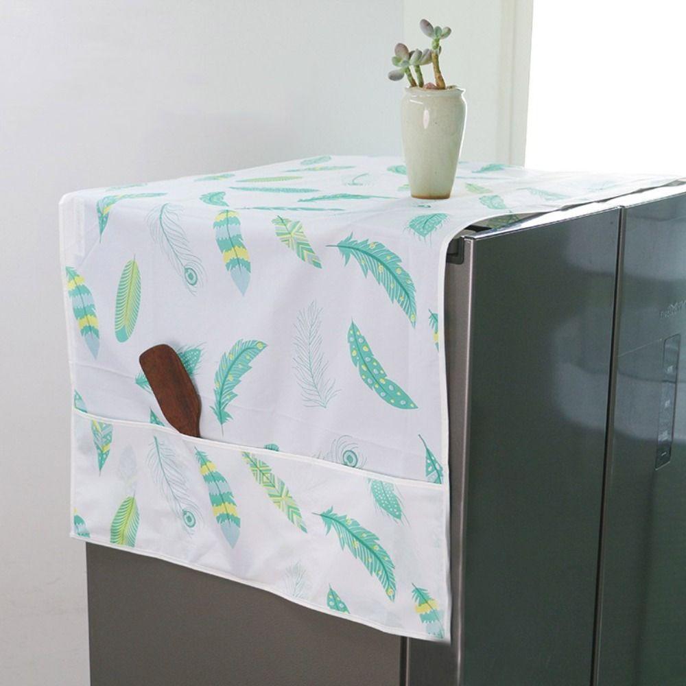 With Pockets Refrigerator Dust Cover Multifunctional Appliance Top Cover  Restaurant