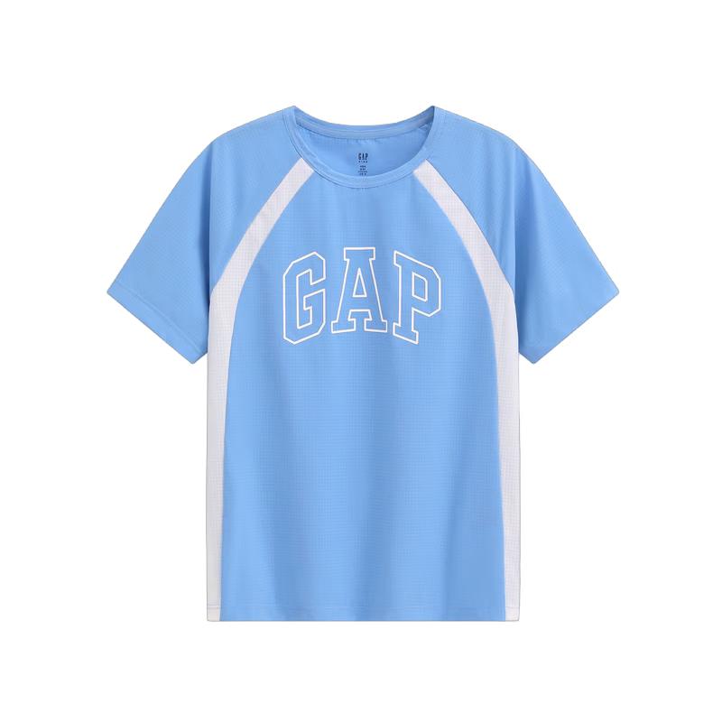 GAP Boys Big Kids Moisture-Wicking Logo Mesh T-Shirt 120 cm (6-7Y)