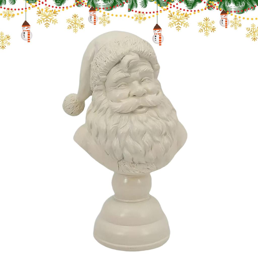 Santa Claus Statues Resin Sculpture Collectibles Christmas Resin Statue for Living Room Bedroom Counter Bookshelf decoration