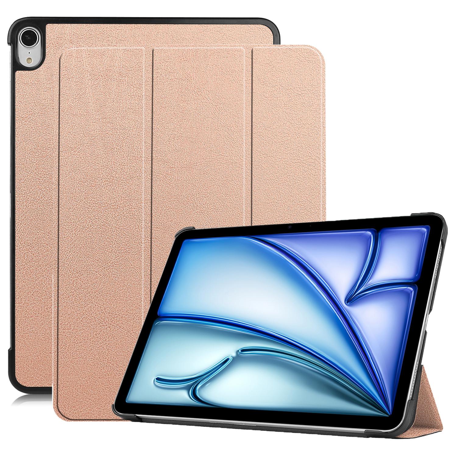 

Для iPad Air 13 (2025)/(2024) Чохол Протиударний Шкіряний Підставка Чохол для Планшета Rose Gold