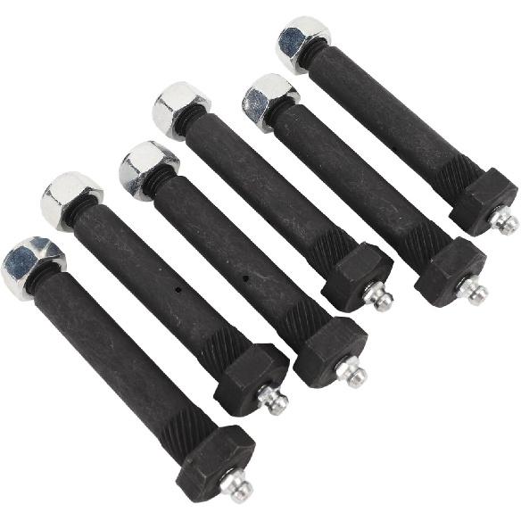Trailer Axle Shackle Bolts Spring Shackle Bolts 6pcs Spring Shackle Bolts Lock Nut 9/16 X 3in Trailer Axle Greaseable Spring Bolts for Most Trailer