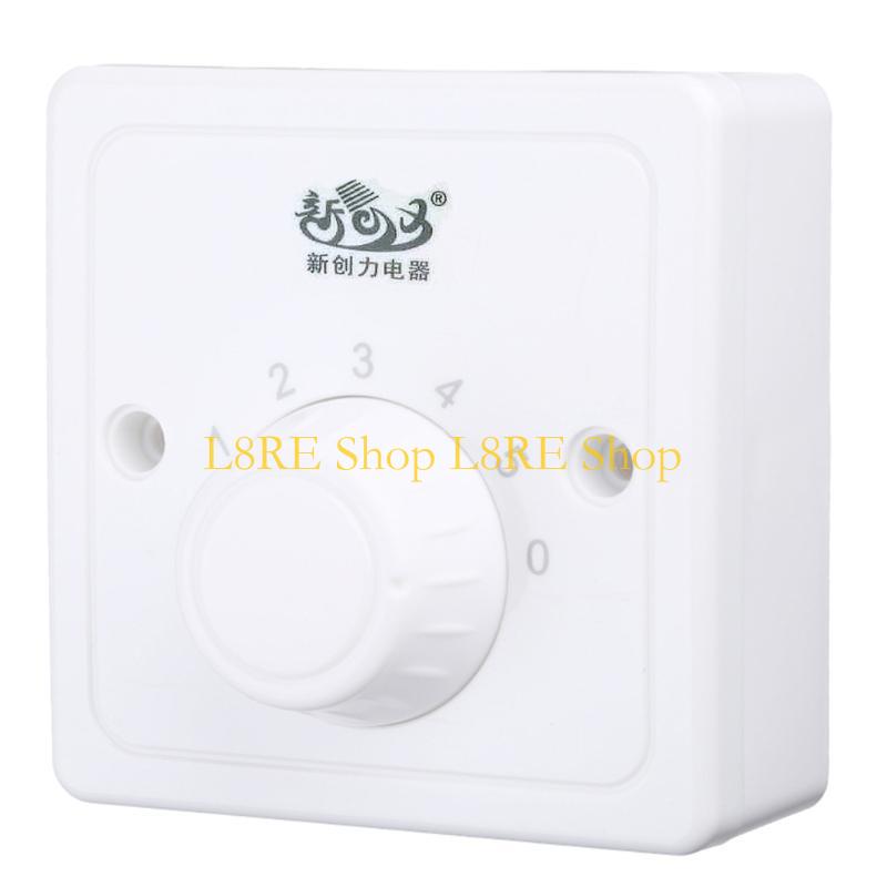 L8RE 5 Gear Fan Speed Control Switch Dial Control Knob Variable Rotary Wall Switch