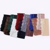 New Muslim Chiffon Hijab With Lace Muslim Scarf Long Shawls Solid Headscarf Wraps Embroidered Lace Muslim Turban Femme Hijab