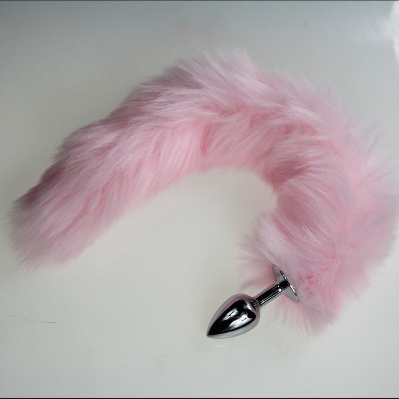 Pink Fox Butt Plug Tail Anal Teaser Pohodlí Sexuální hračka pro chlupaté začátečníky Indeed Prozkoumat zadek Hra se psem Ženy stimulují chlupatý cosplay