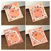 Glue-Free Sticky Pads 4 Pack Capybara Notepads, 30 Sheets Cute Self Cartoon Thick Paper Adhesive Notes Animal Memo Pads, for Office School Students