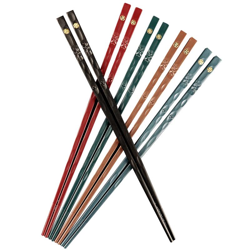 5/10 Pairs Janpanese Reusable Chopsticks Sushi Sticks For Food Noodles Alloy Chinese Korean Chopsticks Kitchen Tableware