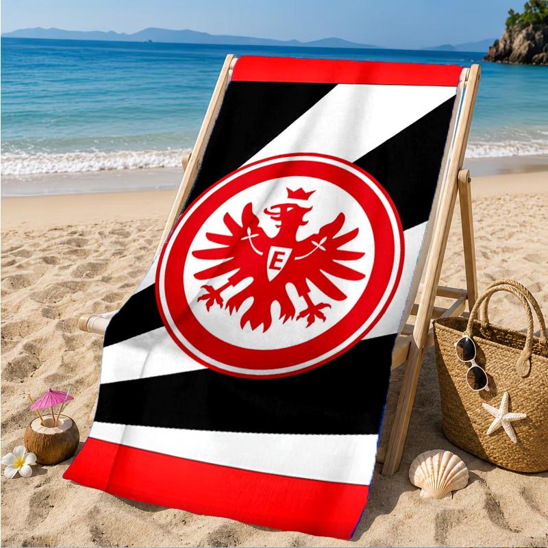 Eintracht Frankfurt Crest Beach Towel, Quick-drying, Easy To Care For, Suitable for Both Fitness and Beach Vacations,Sports Essential