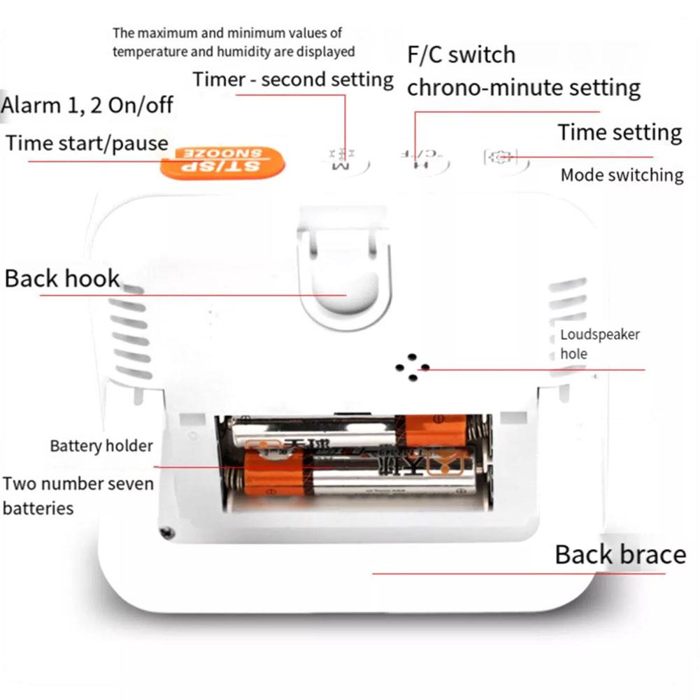Digital Bathroom Clock Shower Timer With Alarm Waterproof Clocks For Cooking Shower Makeup Timer Function And Backlight Clocks