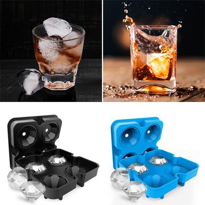 New Reusable Diamond Ice Cube Mold Silicone Whiskey Ice Cube Tray for Chilling Cocktails Stackable Flexible Safe