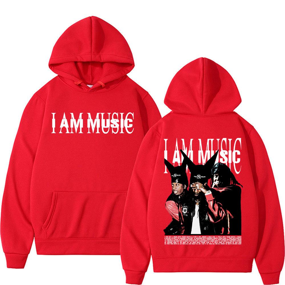 Playboi Carti I Am Music Album  Tour Hoodies Opium Rolling Loud Live Vintage Sweatshirts Men Hip Hop Punk Hoodie Streetwear