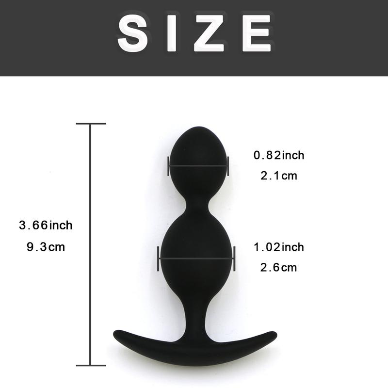 Silicone Anal Butt Plugs, Anal Trainer Dual-Ball Anal Plug Anal Training Sets for Beginners Advanced Users ,outdoor wearable