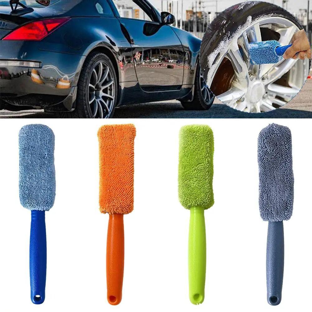 Car Wash Soft Bristle Brush - Gentle On Paint, Powerful Wheel and Tire Cleaner