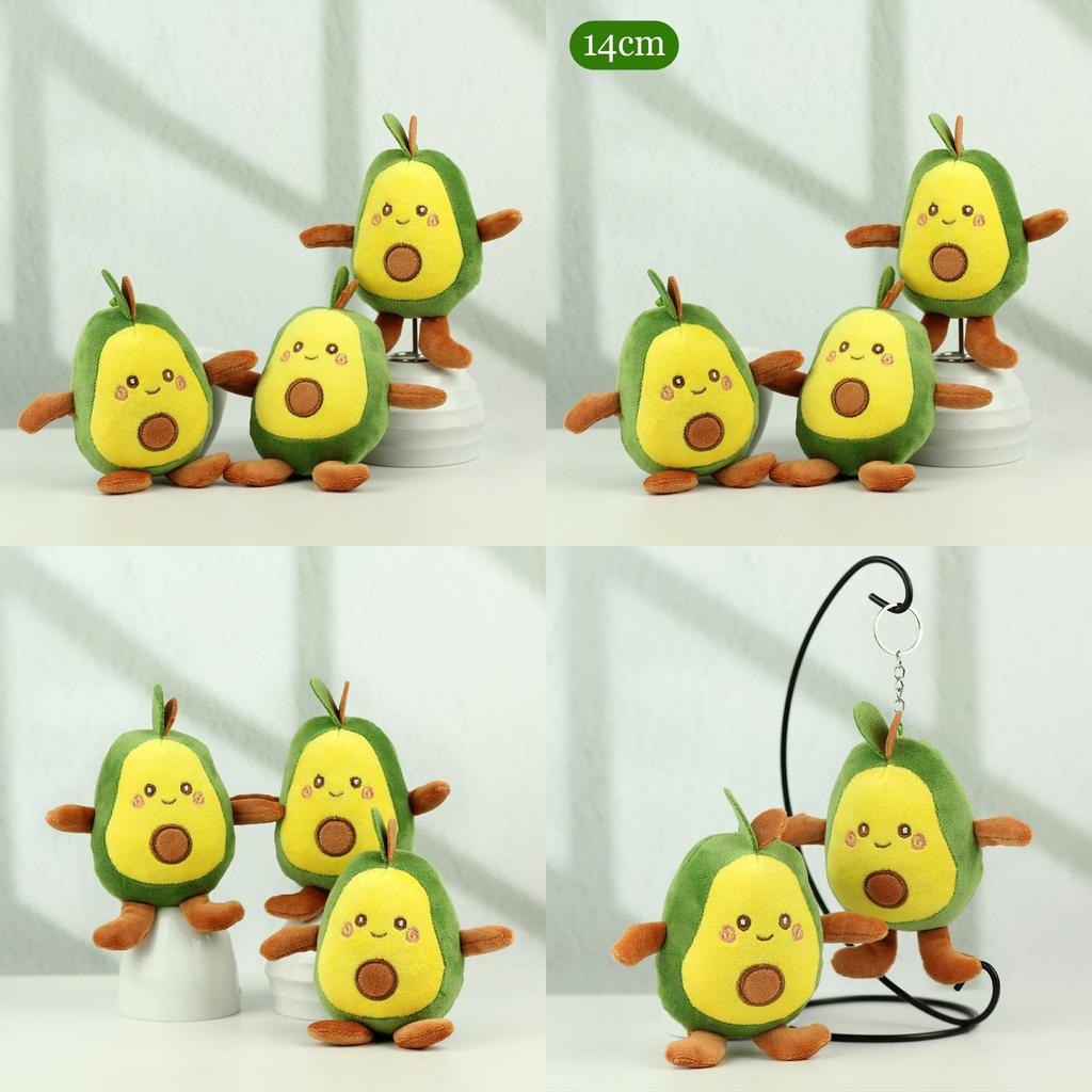 Adorable Four-inch Avocado Plush Toy Keychain Cute Backpack Charm Gift For Kids