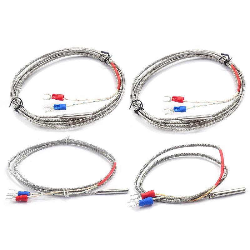 Stainless Steel K-Type Thermocouple Surface Probe, 4x30mm, High-Temperature Resistant Sensor for Temperature Measurement and Control