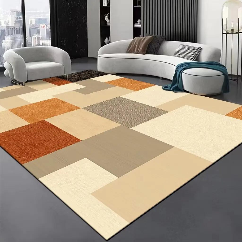 Nordic Large Size Abstract Rugs for Living Room Light Luxury Sofa Area Decoration Carpets Home Bedroom Lounge Non-slip Floor Mat