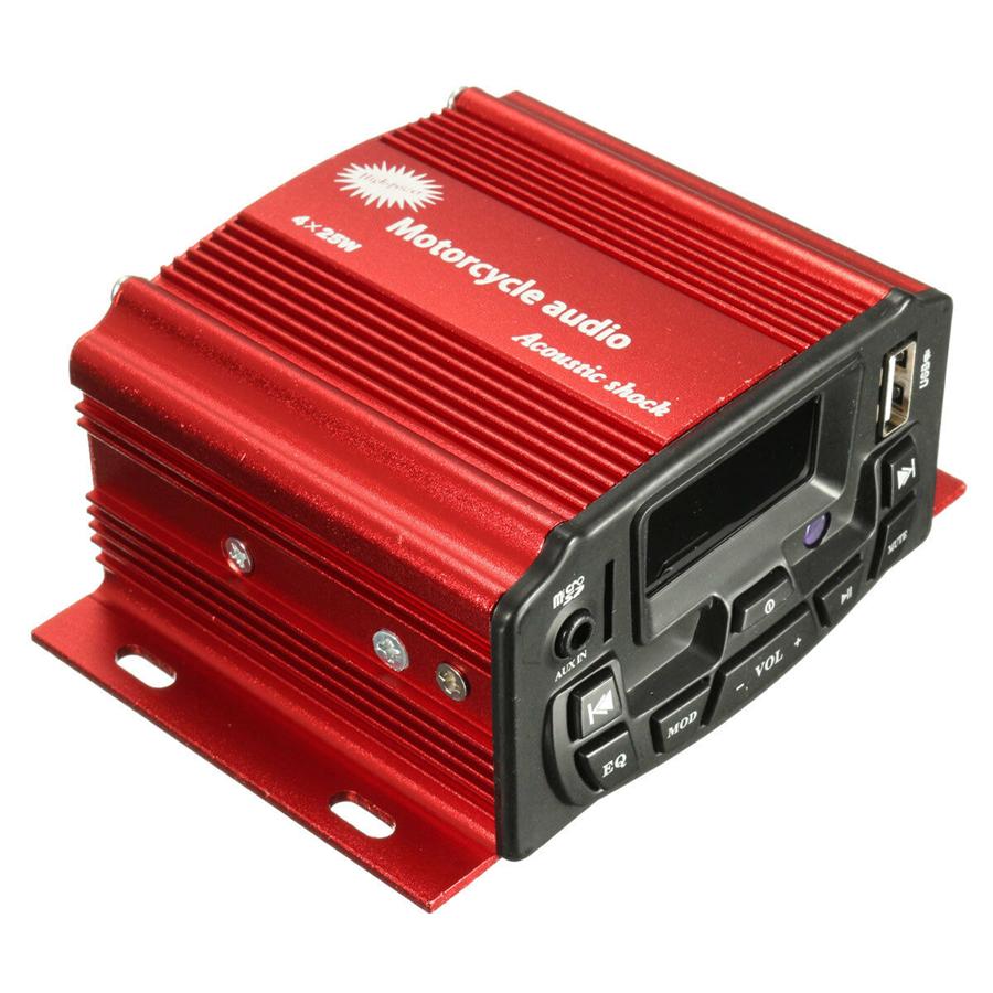 Motorcycle Audio Music Speaker Amplifier Stereo Sound System With Remote Control