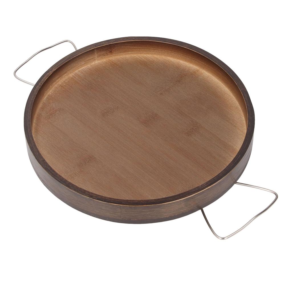 Round Arm Cup Holder Tray Folding Portable Multifuntional Anti Slip Armchair Organizer Wood Couch Ar