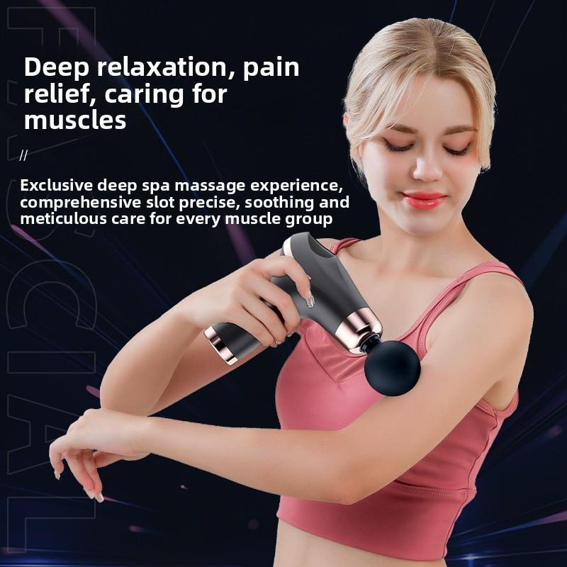 Heating Ice Compress Portable Fascia Gun Muscle Relaxation Massager, Fitness Electric Instrument, Lumbar and Cervical Massager