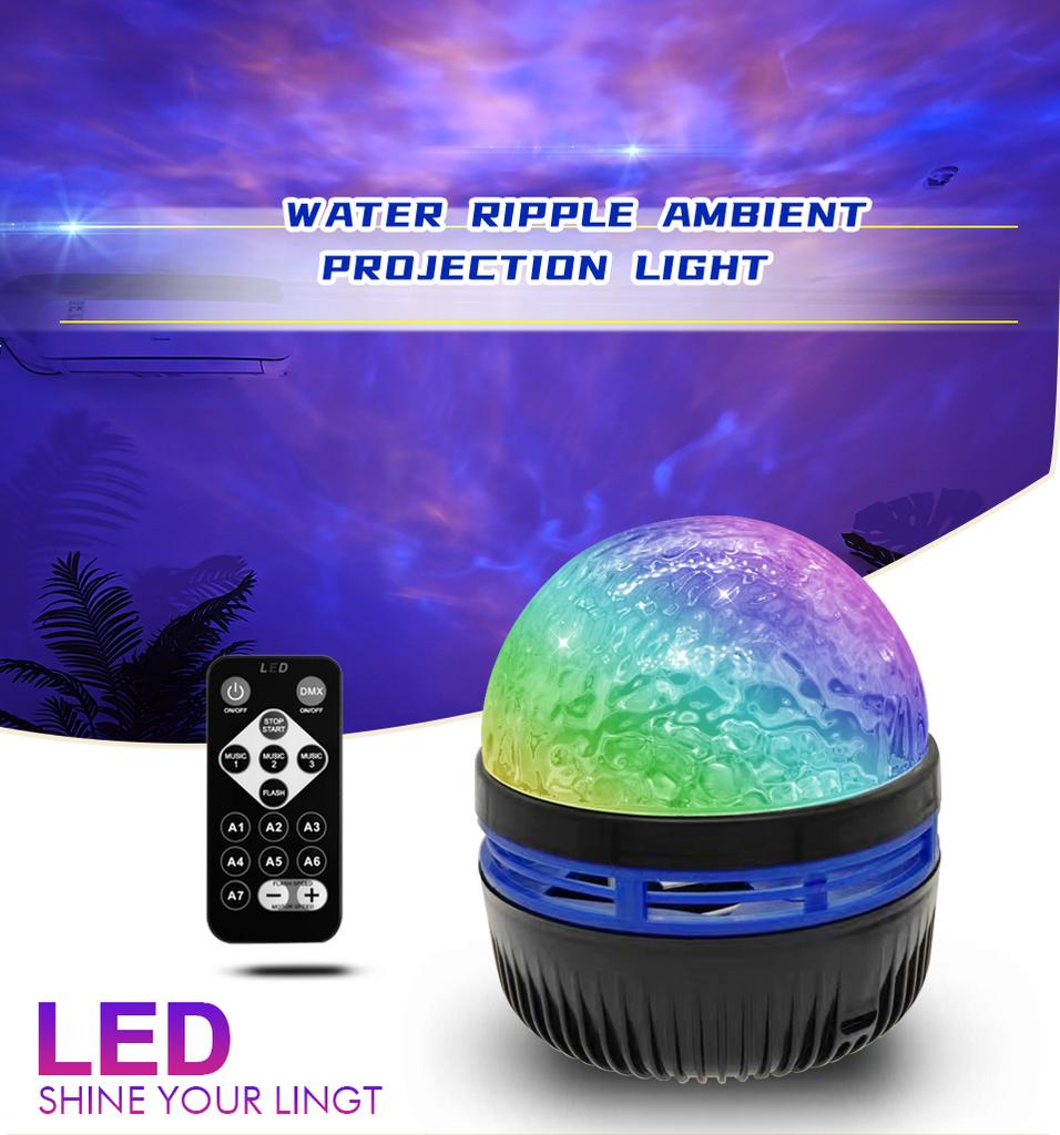 USB RGB Galaxy Starry Projector Light Smart Rotating Aurora Lamp with Remote Control for Bedroom KTV Party Home Decoration