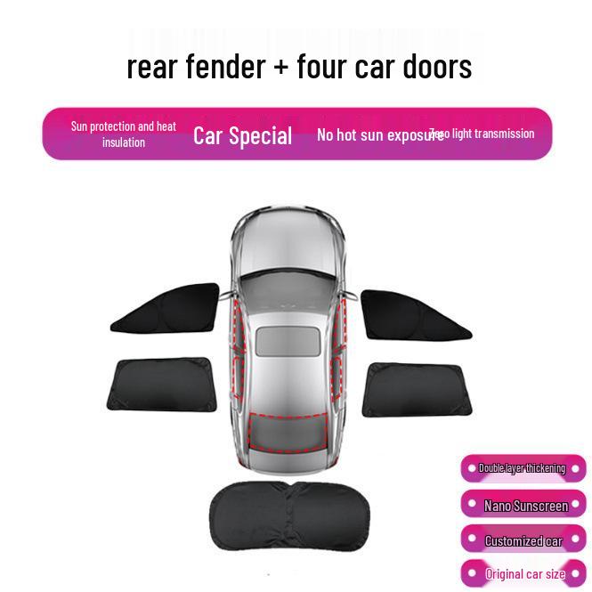 BYD Yuan UP Sunshade Car Window Curtains – Full Blackout, Heat Insulation, Sun Protection