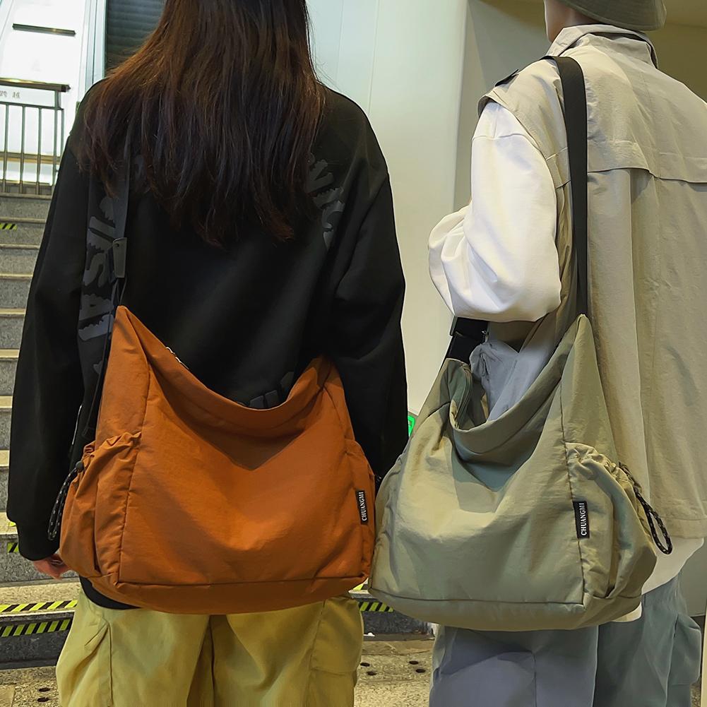 Women Nylon Crossbody Bag Stylish Large Capacity Shoulder Bag With Adjustable Strap Zip Underarm Bag For Shopping Work Daily Use
