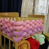 European Single Strand 5cm Cable Knit Baby Bed Bumper - Handmade Anti-Collision & Anti-Fall Decoration