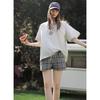 TonLion Women's Plaid Casual Mid-Shorts