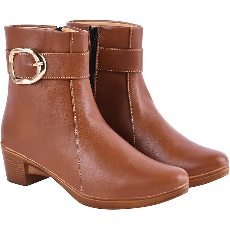 Shoetopia Girls Bt-7074 Tan Ankle Boot - 8 Uk (Girls-Bt-7074-Tan)
