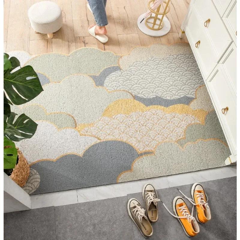 Stair Hallway Non-Slip Entrance Doormats Pvc Welcome Pastoral Carpets Beautiful Scenery Rugs For Door Home  Bathroom Mat Customi