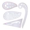 Clothing Measuring Ruler Set Multifunctional Pattern Cutting Sleeve Cage Curve Ruler 4‑Piece Set