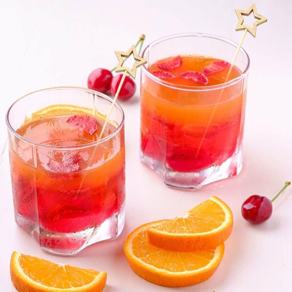 50 Pcs 5.5 Inch Five Pointed Star Bamboo Skewers Selected Bamboo Skewers for Cocktails Food