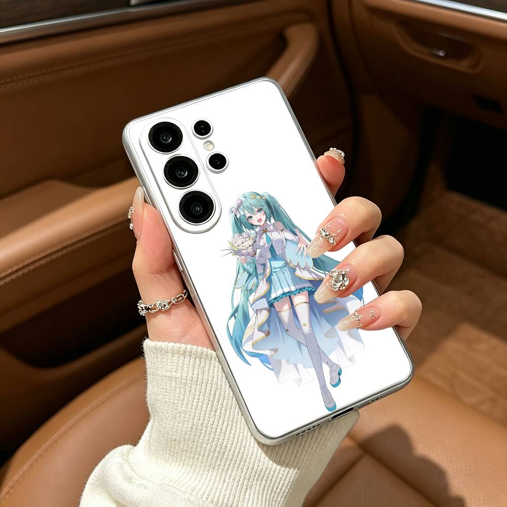 Anime H-Hatsune Miku Clear Phone Case for Samsung S25, S24, S21, S22, S23, S30, Ultra, S20, Plus, FE, Lite
