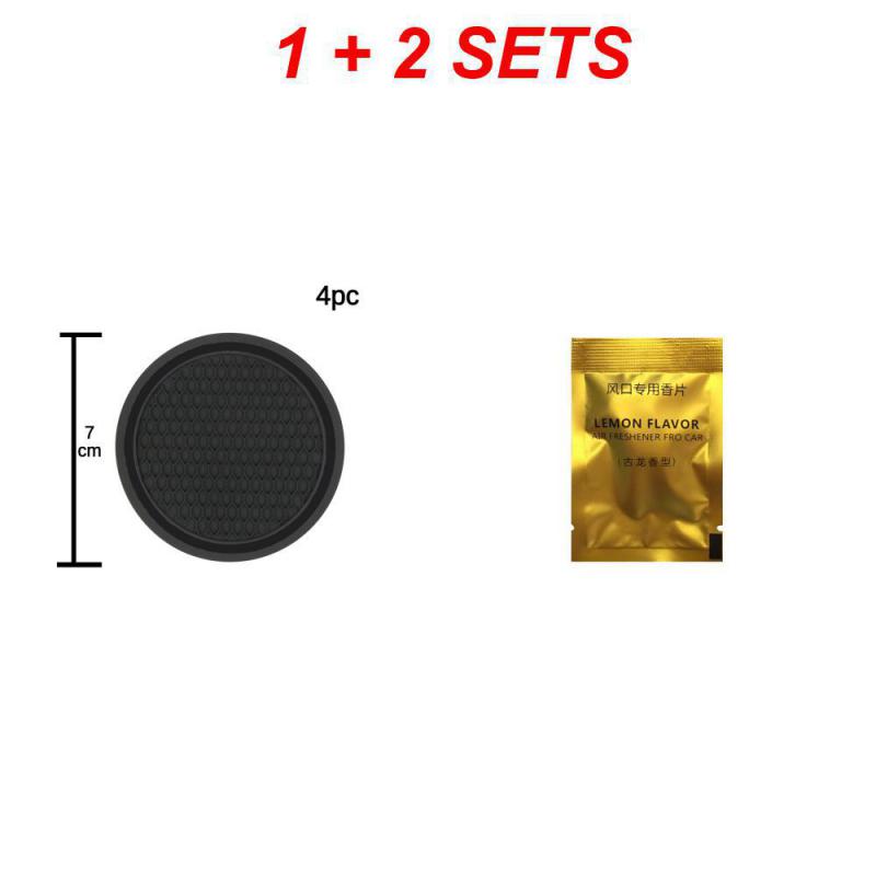 Black Car Auto Cup Holder Anti Slip Insert Coasters Pads Interior Accessories Universal Fits Perfectly For Most Cups
