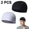 2 Pieces Helmet Liner Skull Caps Sweat Wicking Cap Running Hats Cycling Sku