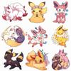 10/30/50pcs Kawaii  Pikachu Eevee Stickers Cute Cartoon Kids Decals Toy Phone Case Luggage Diary Anime Graffiti Sticker