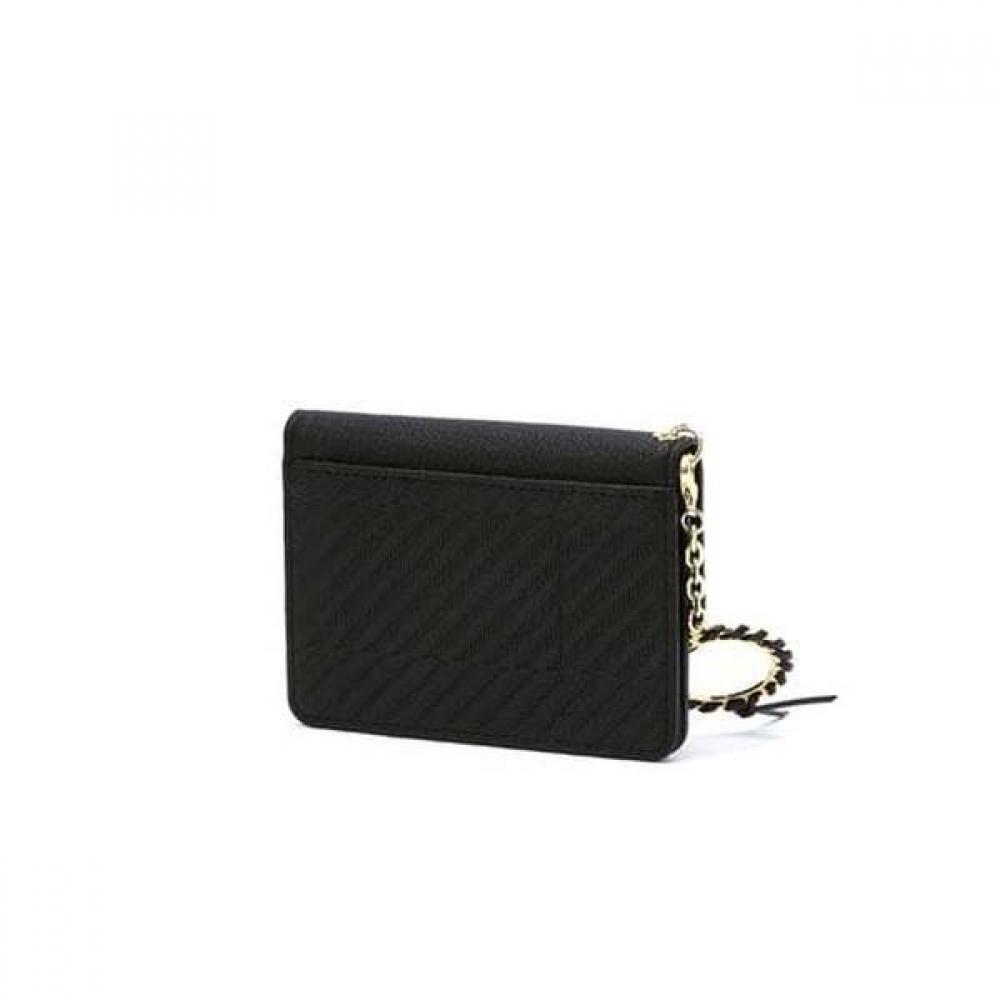 Daks Black Pattern Leather Card Wallet Dcho4e172bk