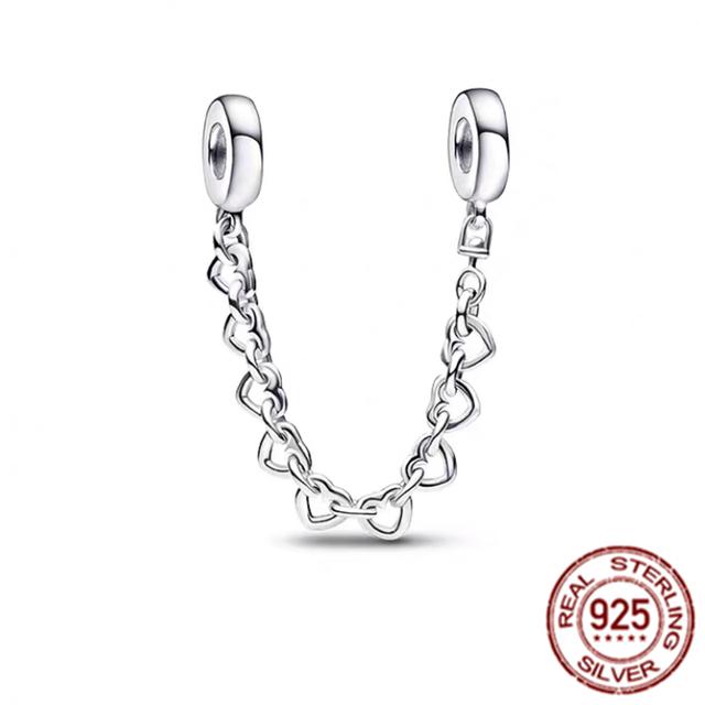 Charm-Anhänger aus 925er-Sterlingsilber mit funkelnder Pavé-Krone, O-Baum, Sicherheitskette, passend für Original-Fasion-Armbänder, DIY-Frauenschmuck, Geschenk