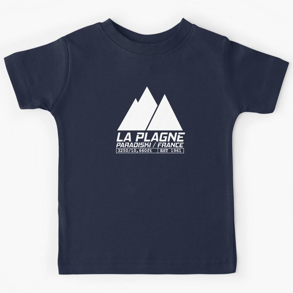 La Plagne France Ski Resort Paradiski Skiing Kids T-Shirt 160