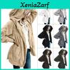 Gemütlicher Damen Winter Flauschiger Mantel Fleece Pelzjacke Teddybär Kapuzenpullover Weiches Material