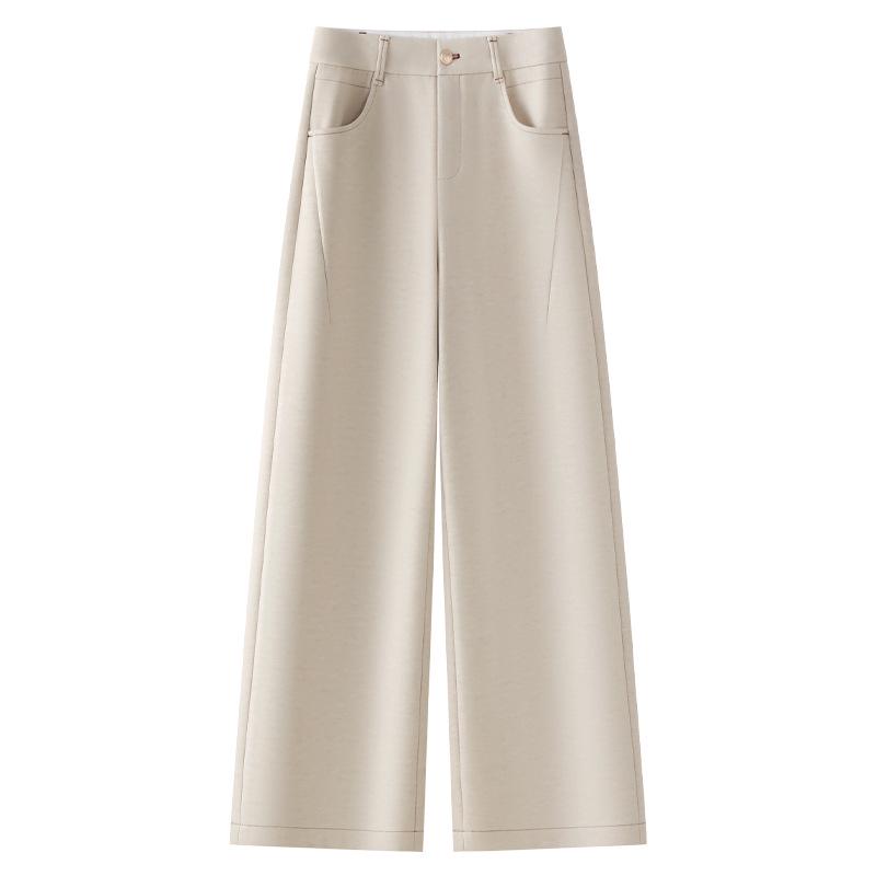 

Ankola Women s Red Cashmere Wide-Leg High-Waisted Pants, New for Autumn/Winter 2024 - Straight-Leg Casual Style 3XL