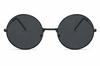 [Rio Grande] Round Design Gradient Sunglasses, Retro Fashion Accessory for Parties, Events, and Photography (Frame: Silver  Lens: Rainbow)