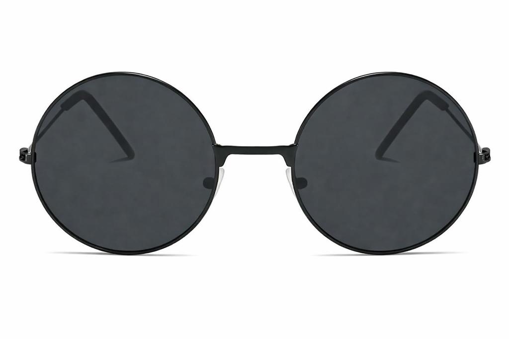 [Rio Grande] Round Design Gradient Sunglasses, Retro Fashion Accessory for Parties, Events, and Photography (Frame: Silver  Lens: Rainbow)